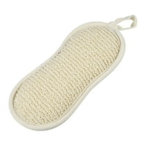 Unique Bargains 1 Pc Sponge Brush Exfoliating Gloves for Bathroom 7.48"x3.54"x1.06" Beige