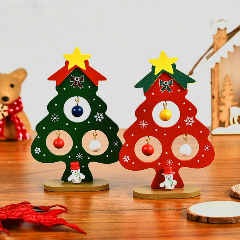 New! Christmas 2023 Wood Tree Ornaments DIY Painting Xmas 2023