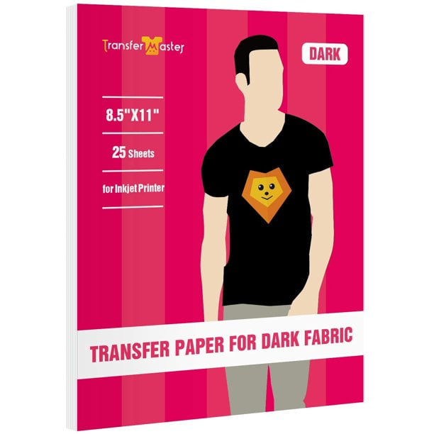 TransferMaster 25 Sheets Printable Ironon Vinyl Transfer Paper for