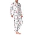 thumbnail image 2 of Picia Cute Magic Bunny Pattern Men’s Long-Sleeve Sleepwear Set - Soft 2-Piece Loungewear with Pockets, Comfy PJs for Relaxing Nights-X-Large, 2 of 7
