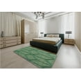thumbnail image 5 of Ahgly Company Machine Washable Indoor Rectangle Transitional DarkOliveGreen Area Rugs, 7' x 9', 5 of 7