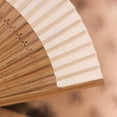 thumbnail image 2 of HIBIBUD 2Pcs Folding Fan Cutout Fan Bones Enhance Design Folding Fans Handheld Gentle Fan Surface Large Hand Fans for Dance Style3, 2 of 4