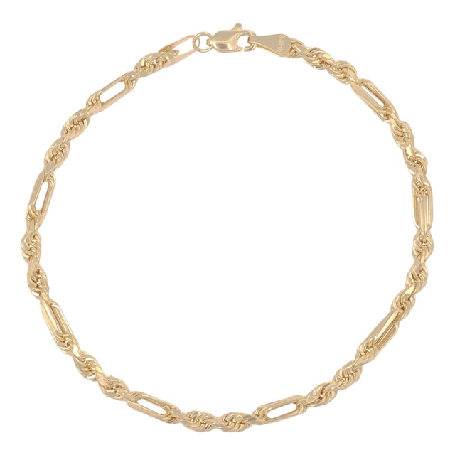 Pulsera de oro italiano Imperial Jewelry Milano 3x1 de 10 quilates 3.6mm 21.5cm