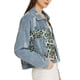 thumbnail image 4 of Chaquetas de mezclilla INSPIRE CHIC para mujeres, con botones, de manga larga, retro, casual, cortas, azul claro, L, 4 of 6
