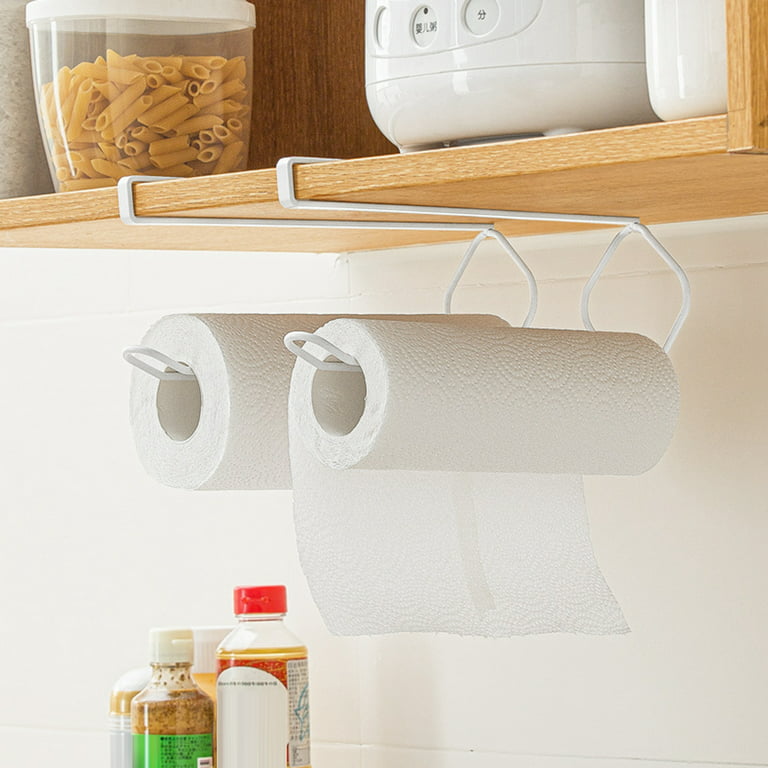 1pc Kitchen Carbon Steel Paper Towel Holder, Punching-free Paper Towel  Holder, Household Paper Hanger, Storage Rack,Wall Mount & No Drilling Space  Sav