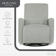 thumbnail image 2 of Evolur Holland Upholstered Swivel Glider | Rocker I Included Lumbar Pillow I Modern Design, Harbor, 2 of 13