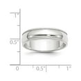 thumbnail image 6 of Auriga Fine Jewelry 10K White Gold 6mm Milgrain Half Round Wedding Band for Women Size 10, 6 of 6