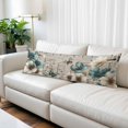 thumbnail image 2 of Teal Tulip Butterfly Body Pillow Covers 20"x60", Beige Turquoise Floral Farmhouse Wooden Soft Brushed Microfiber Breathable Throw Pillow Covers, Pillowcase with Zipper for Couch Sofa Bedroom, 2 of 9