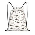 thumbnail image 1 of Xecao Dachshund Dog Pattern Sports Drawstring Backpack - String Swim Gym Bag with Wet Proof Pocket for Women&Men-Medium, 1 of 6