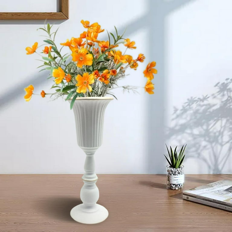 Ceramic Vase with Handle, Country Style Vintage Vase for Bouquets