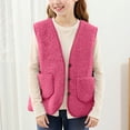 thumbnail image 4 of Tdoqot Girls Fleece Vest Outwear- Casual Pockets Button Down Warm Kids Winter Clothes Hot Pink Size 10, 4 of 6