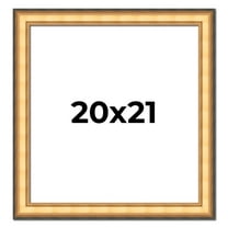 20x21 Frame Gold Plein Aire Solid Wood Picture Frame Width 2 Inches | Interior Frame Depth 0.5