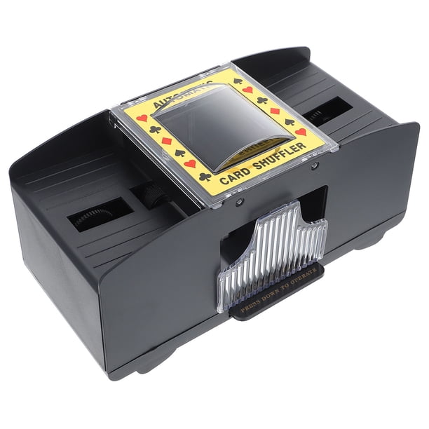 Juego de mesa Póker Naipes Barajador de Póker Automático Eléctrico Barajador Robot de Casino Negro