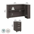 thumbnail image 4 of Studio C 72W Cubicle Desk with Shelves & Drawers in Storm Gray - Engineered Wood, 4 of 7