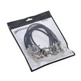 thumbnail image 3 of 30cm/ 12in Guitar Effect Pedal Instrument Patch Cable 1/4" Silver Right-angle Plug Black PVC Jacket, 6-Pack, 3 of 6