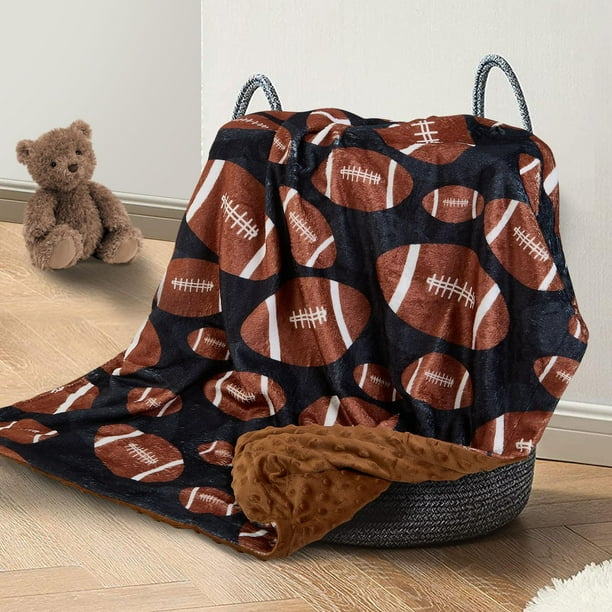 Manta para bebé DCOOLGO, 68 x 102 cm, suave, doble capa de fútbol