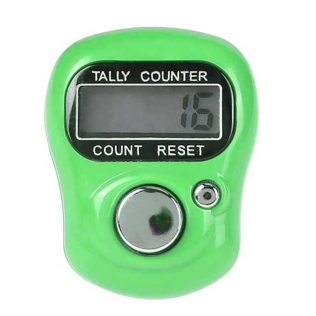 Likrtyny Contador Anillo Dedo Marcador Puntada Contador Conteo Electrónico LCD (verde)