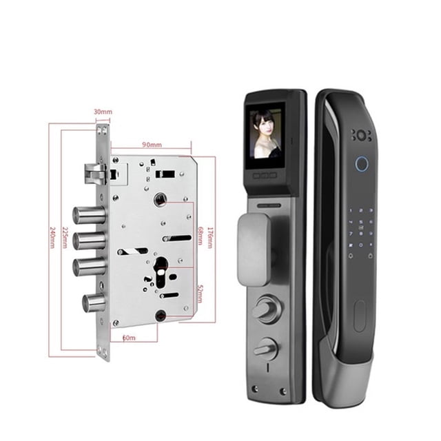Door Lock, Digital Password Electronic Locks APP Remote Control Unlock Automatic Fingerprint Smart Door Lock With Camera ,Easy to Install
