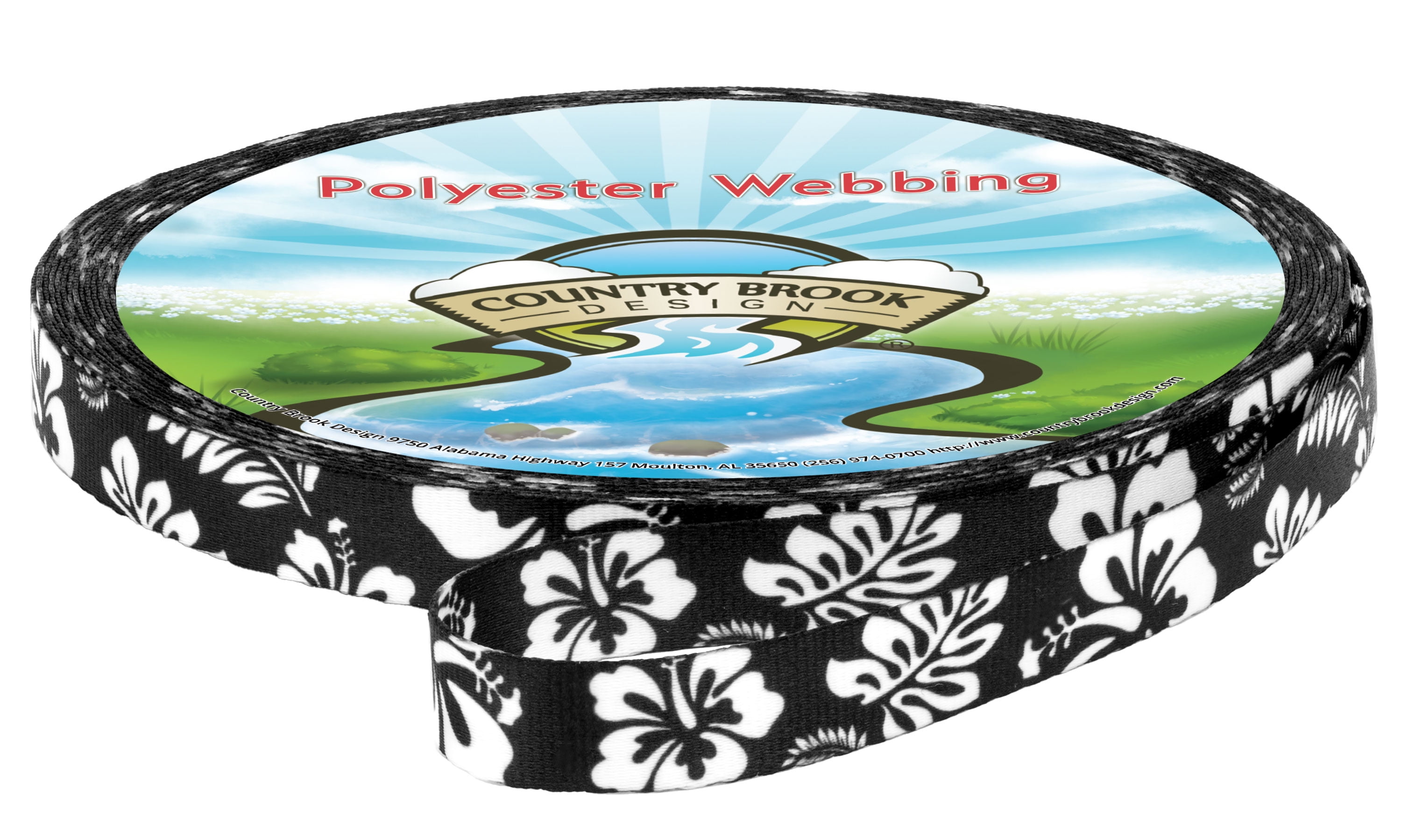 Country Brook Design® Black Hawaiian Lite Tape (1/2 Inch, 50 Yards)