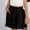 *Black, variant on ClodeEU Women's Elastic Waist Ruffle Trim Shorts,Casual Lightweight Loose Fit Summer Shorts with Pockets Dark Blue,Women's Plus L