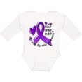 thumbnail image 3 of Inktastic Love, Care, Cure Cystic Fibrosis Awareness Purple Ribbon Boys or Girls Long Sleeve Baby Bodysuit, 3 of 5