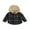 Black, variant on Toddler Baby Boy Girl Fall Winter Clothes Flannel Hooded Plaid Shirt Jacket Button Down Shacket