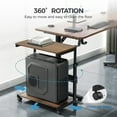 Eureka Ergonomic Height Adjustable Computer Tower Stand with Lockable