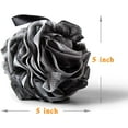 thumbnail image 7 of Scheam 4 Pack Loofahs Bath Shower Scrub Exfoliating Body Brush Pouf Scrubber Sponge Ball Mesh Bath loofah , Black, 7 of 7