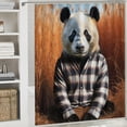 thumbnail image 6 of Orinice Panda Bear Bathroom Decor Set - Colorful Luxurious Graphic Print Polyester Fabric Shower Curtain Set for Mother's Day, Waterproof with Hooks 36x72, 6 of 7
