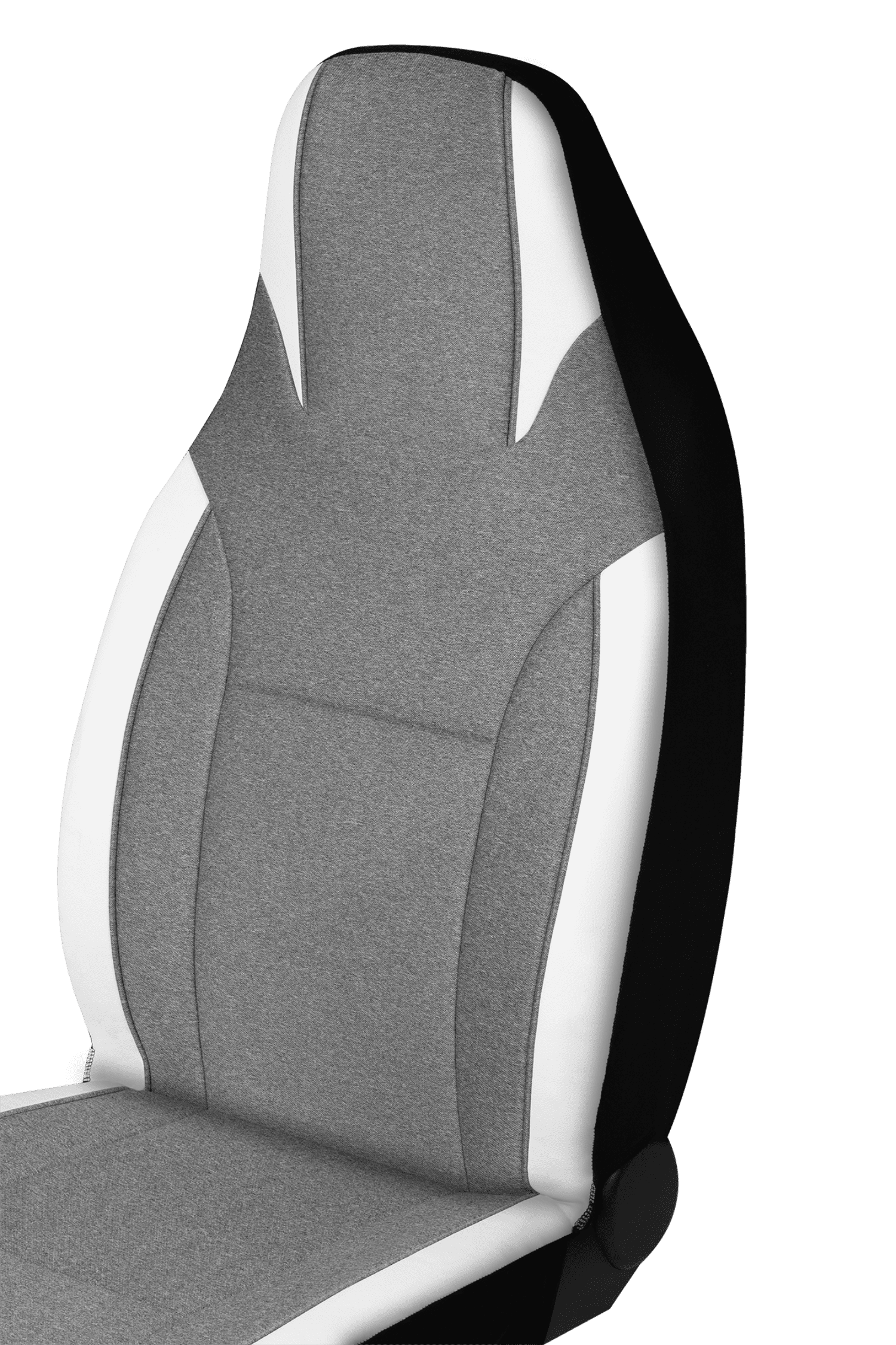 Auto Drive 2-Piece Electric Vehicle & Car Seat Cover Polyester White Leather - Universal Fit, 23SC85