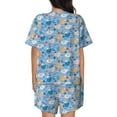 thumbnail image 6 of Haiem Cute Chickens and Flowers Pattern Pajama Set for Women 2 Piece Lounge Set Short Sleeve Tops and Shorts Soft Sleepwear-X-Large, 6 of 7