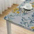 thumbnail image 5 of BANET Square ,Vintage Floral Plant,Vinyl Table Covers Waterproof Oilcloth Table Cloth Linens, Decorative Farmhouse s for Outdoor Dining Camping, Yellow Gray white, 5 of 8