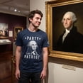 thumbnail image 5 of Mens Party Like A Patriot T Shirt Funny 4th Of July George Washington Graphic Tee Graphic Tees, 5 of 9