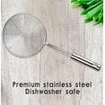 thumbnail image 4 of 1* Colander Clearance! Stainless Strainer for Cooking and Frying Kitchen Utensils Wire Strainer Pasta Strainer Spoon, 4 of 7
