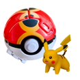 thumbnail image 1 of Figura de Anime de Pokémon, Bola de elfo, Pikachu, Charmander, Litten, Rockruff, Pokeball deformado, monstruo de bolsillo, modelo Variant, juguete para regalo para niño, 1 of 4