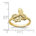 thumbnail image 2 of 13-febmm 14k Solid Textured Polished Gold Snake Ring Size 7 Ring for Women - 2.6 Grams, 2 of 2