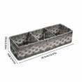 thumbnail image 3 of Handwoven Plastic Wicker Basket with Divider, Gray - Multipurpose Organizer for Farmhouse Bathroom Decor, Countertop Storage, 100x200cm, PVC, 3.08lb, 3 of 7