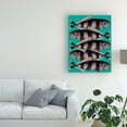 thumbnail image 3 of Trademark Fine Art 'Blue Striped Fish' Canvas Art by Fab Funky, 3 of 3