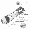 thumbnail image 6 of Outdoor Survival Tools 9 in 1 Camping Multi-Functional Practical Fork Knife Spoon Bottle/Can Opener Wrech Screwdriver, 6 of 7
