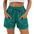 thumbnail image 3 of Women's Casual Summer Elastic Waist Comfy Shorts with Pockets, 3 of 7