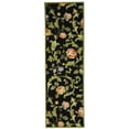 thumbnail image 3 of Safavieh Chelsea Georgiana Bordered Wool Runner Rug, Black, 2'6" x 12', 3 of 12