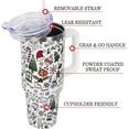thumbnail image 3 of 40 oz Snowman Christmas Tumbler for Women - Vacuum Insulated, Leak Proof Stainless Steel Cup with Handle & Straw Lid | Cute Xmas Tree Snowflake Gift, Winter Holiday Accessory, 3 of 6