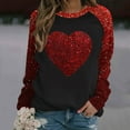 thumbnail image 2 of Tumotour Valentine'S Day Pullover Shirts For Women Crew Neck Long Sleeves Printed Tops Casual Cute Tunic Tops Tees Blouses Loose Pullover Tops, 2 of 4