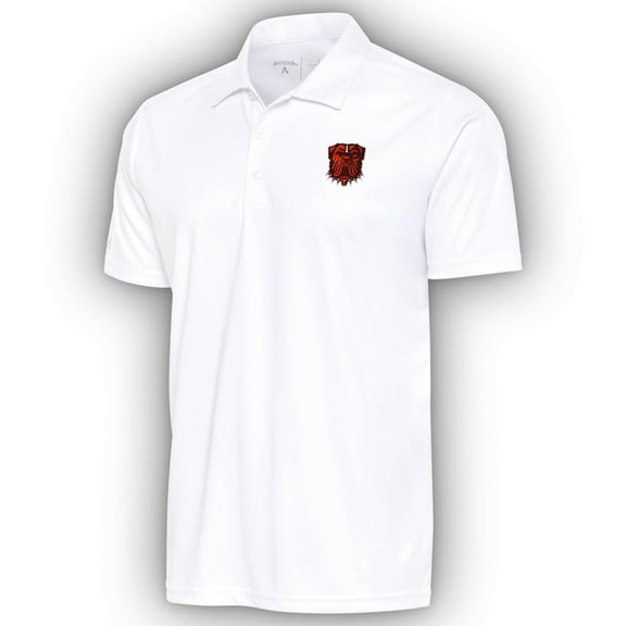 Men's Antigua White Cleveland Browns Tribute Polo