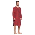 thumbnail image 2 of Ashford & Brooks Mens Woven Long Sleep Shirt Nightshirt, Red/Black Stewart, M, 2 of 4