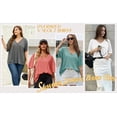 thumbnail image 6 of MOYIKO Oversized T shirts for Women V Neck Short Sleeve Loose Tees Summer Casual Basic Tops, 6 of 7