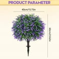 thumbnail image 3 of Ongmies 16-Inch Artificial Lavender Topiary Ball Trees with Ground Spike – Uv-Resistant Fake Evergreen Shrubs for Indoor/Outdoor Front Porch & Garden, 3 of 9