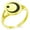 Gold, variant on Stainless Steel Obu Samurai Crest Minimalist Oval Top Polished Statement Signet Ring