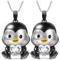 thumbnail image 1 of Cadena con Dije de Pinguino PenguinNeck01 2 Pzas Collar Pingüino/Corazón Negro/Blanco Metal. High Monaco MXGUI-002, 1 of 5