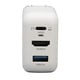 thumbnail image 3 of Cargador USB C de 65 W 4K 60 Hz HD Interfaz multimedia Cargador GaN plegable de 3 puertos para interruptor Monitor TV Proyector 100-240 V Negro Blanco Enchufe de EE. UU., 3 of 5